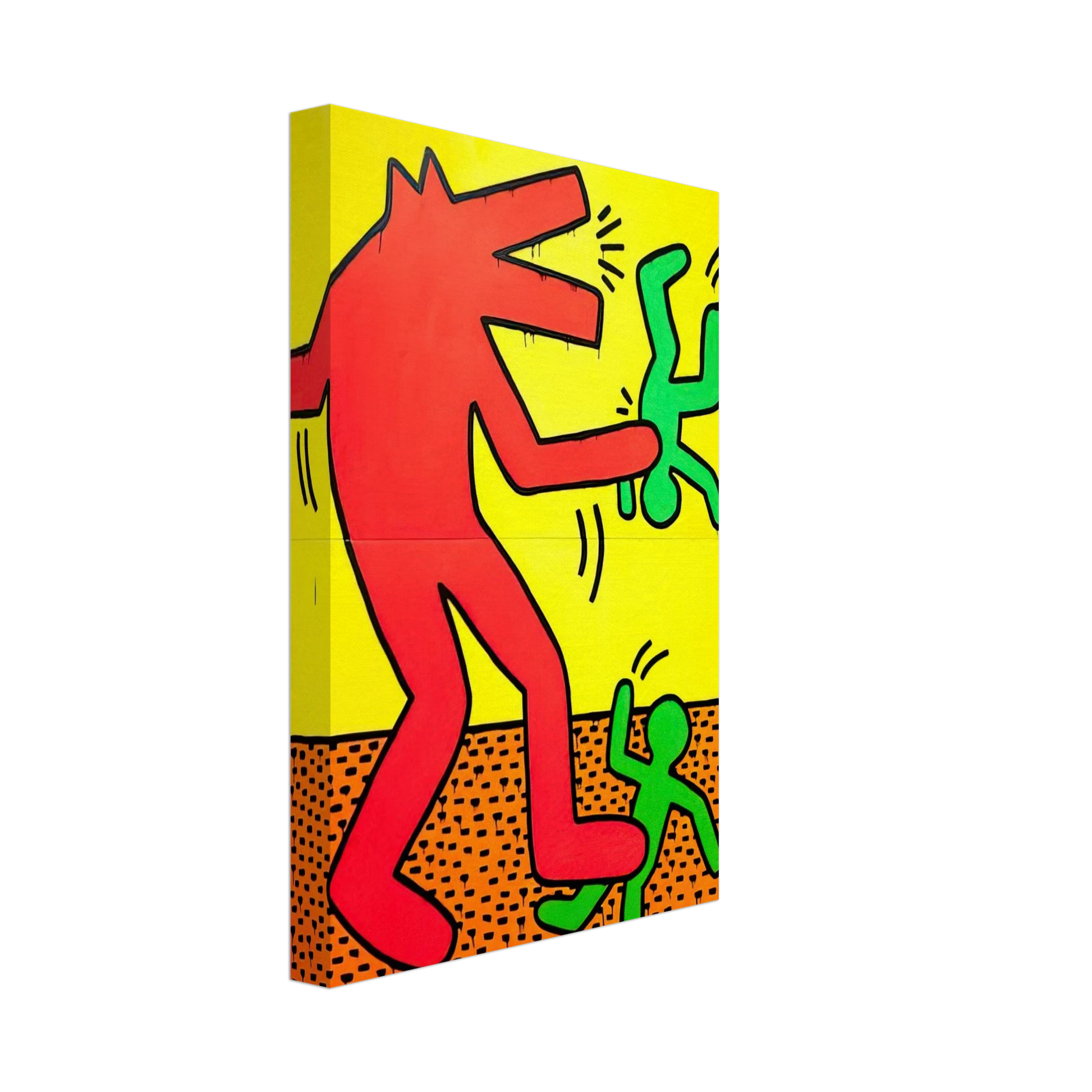 Keith Haring - UNTITLED 1982 1 Canvas - 40x60 cm / 16x24 inches-canvas