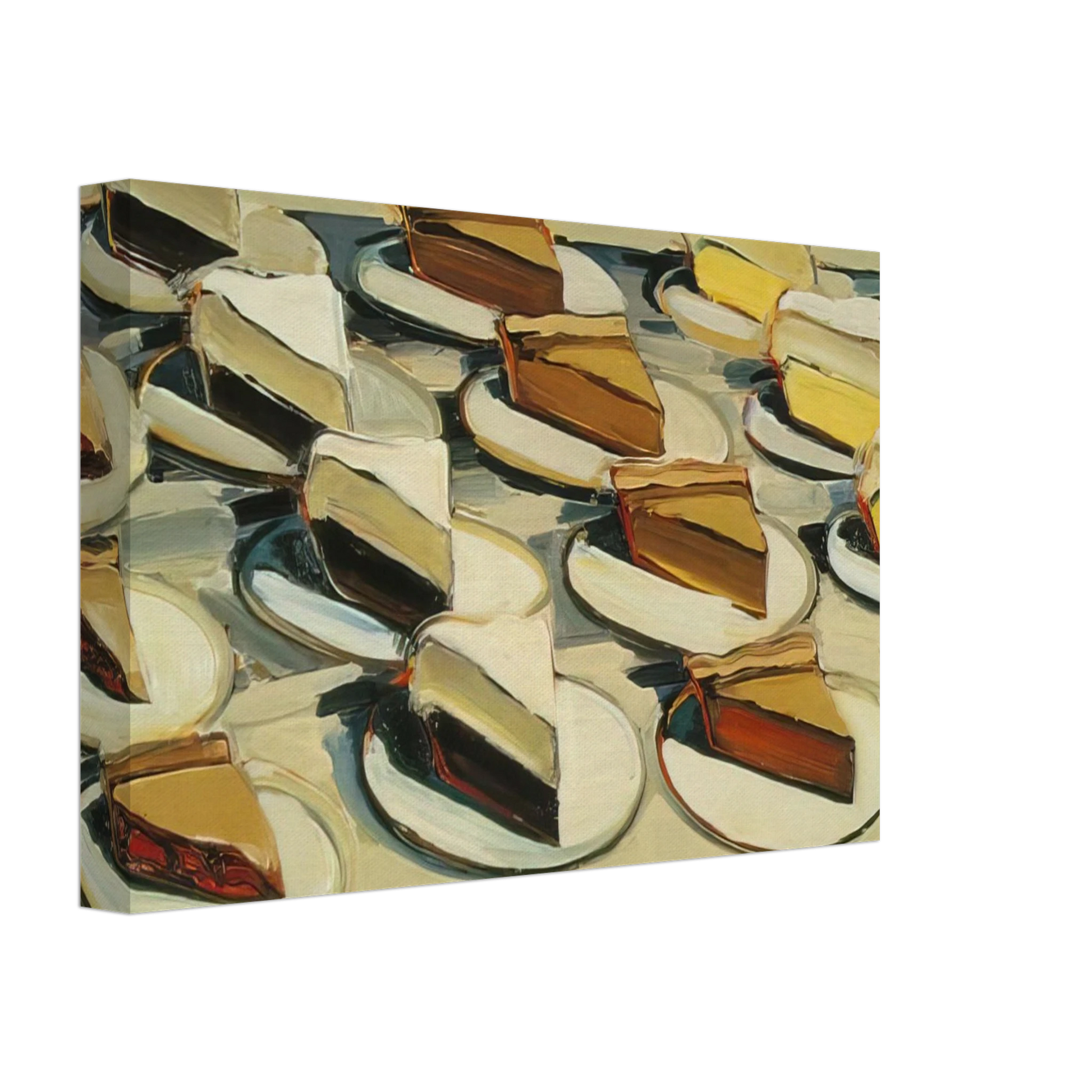 Wayne Thiebaud - Pies, Pies, Pies - 1961 Canvas - 40x60 cm / 16x24 inches-canvas