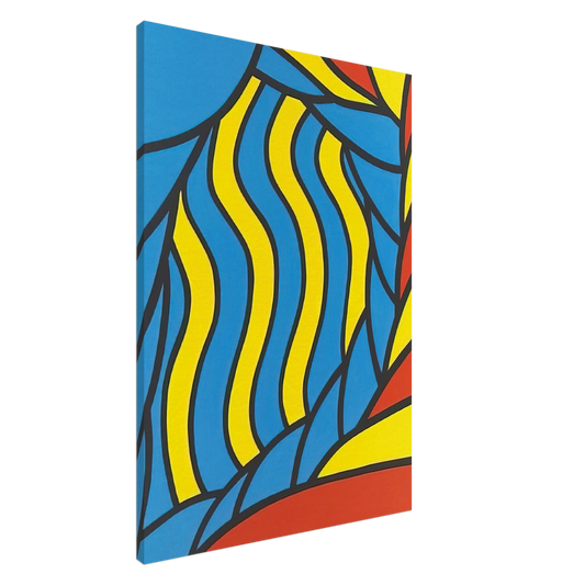 Nicholas Krushenick - Flying Circus - 1965 Canvas - 20x30 cm / 8x12 inches-canvas