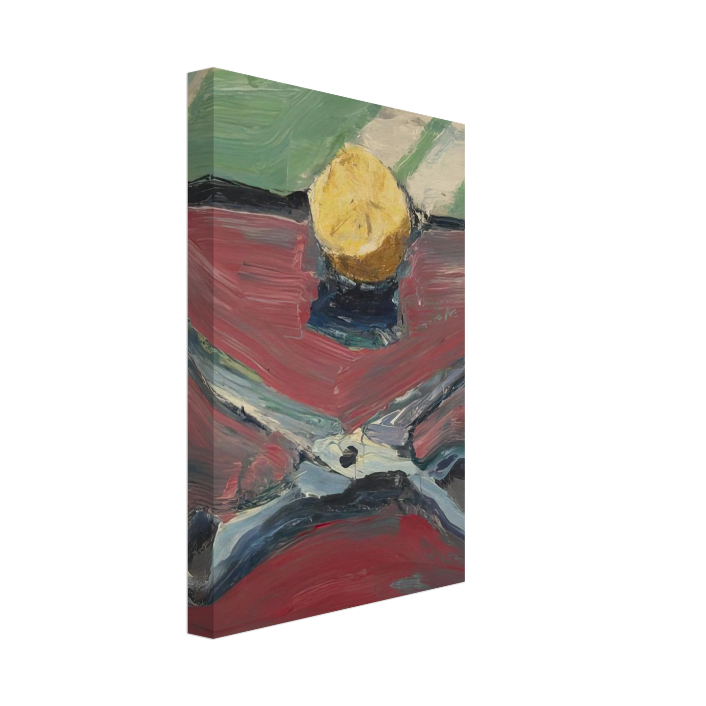 Richard Diebenkorn - Scissors and Lemon, II Canvas - 40x60 cm / 16x24 inches-canvas