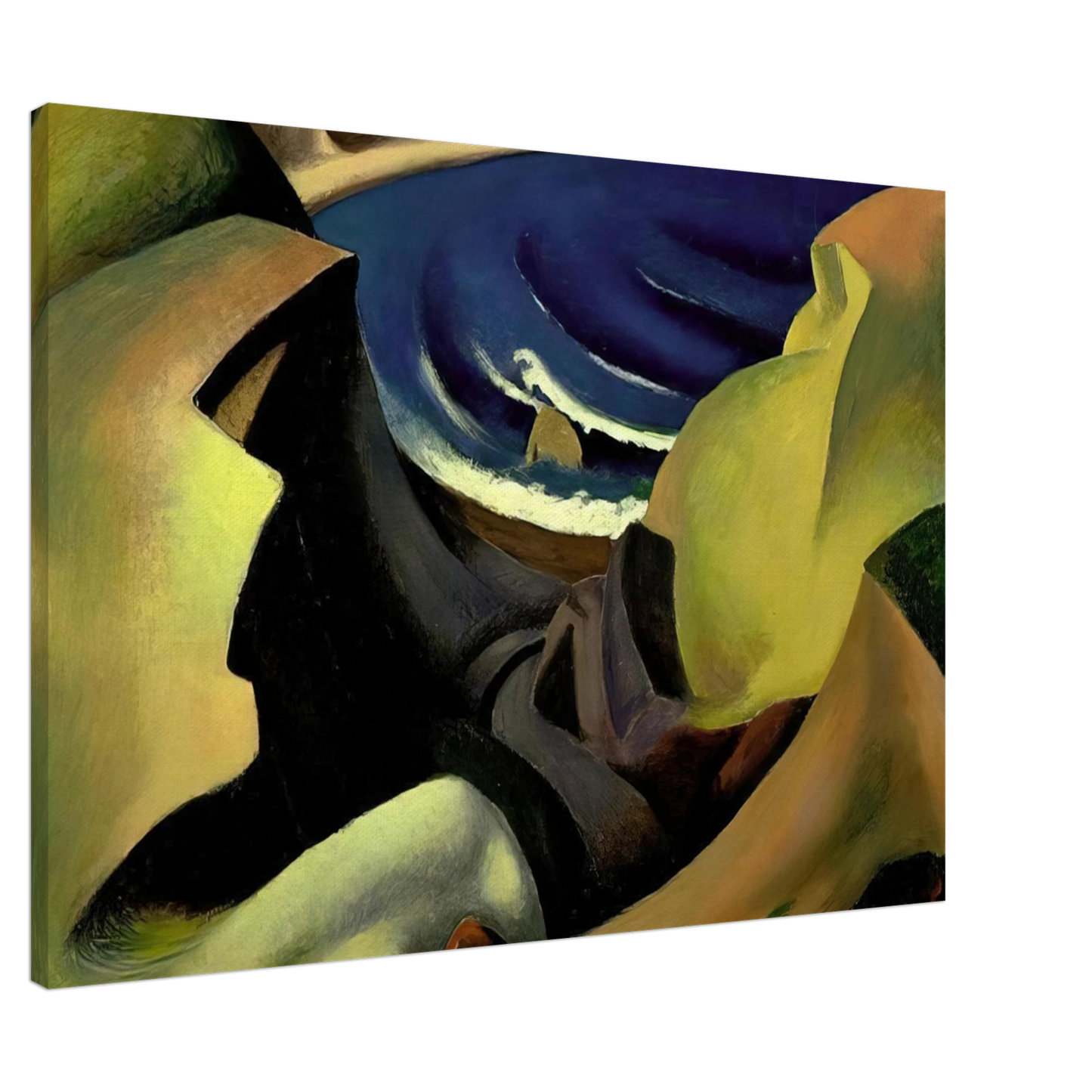 Thomas Hart Benton - THE CLIFFS 1921 Canvas - 20x30 cm / 8x12 inches-canvas