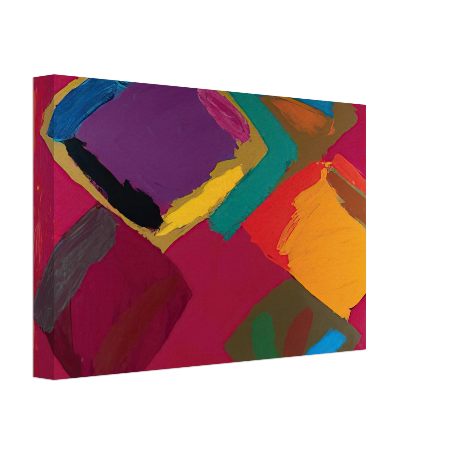 John Hoyland - Tiger Walk 3.4.81 - 1981 Canvas - 40x60 cm / 16x24 inches-canvas