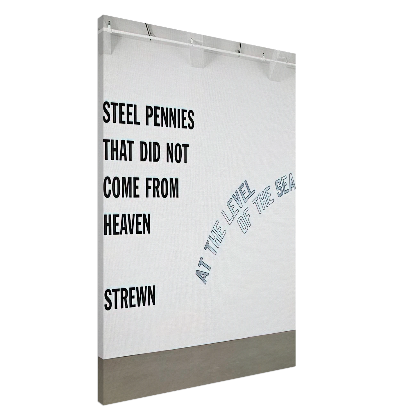 Lawrence Weiner - Steel Pennies That... - 2008 Canvas - 20x30 cm / 8x12 inches-canvas