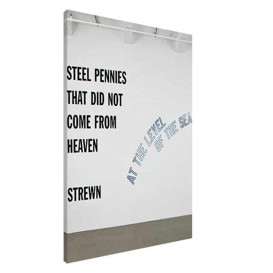 Lawrence Weiner - Steel Pennies That... - 2008 Canvas - 20x30 cm / 8x12 inches-canvas
