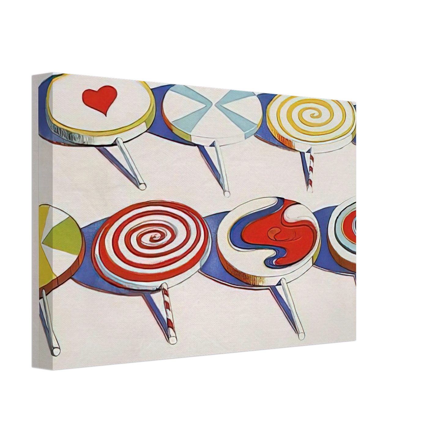 Wayne Thiebaud - Big Suckers - 1971 Canvas - 70x100 cm / 28x40 inches-canvas