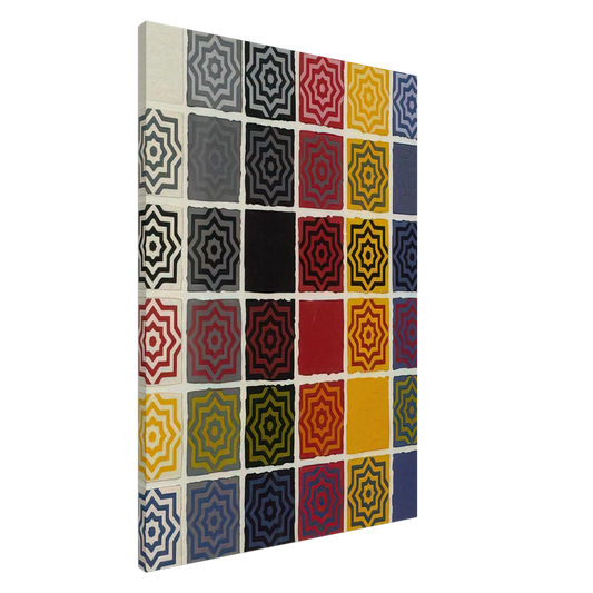 Sol LeWitt - Stars 8 Pointed Canvas - 20x30 cm / 8x12 inches-canvas