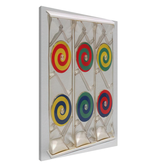 Bruno Munari - Girondella Kinetic Object - 1965 Canvas - 20x30 cm / 8x12 inches-canvas