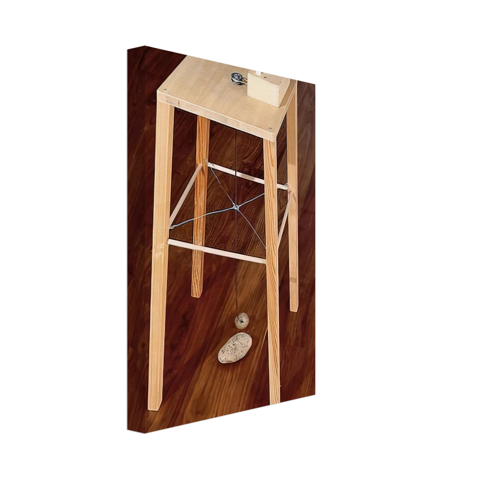 Sigmar Polke - APPARATUS WHEREBY ONE POTATO CAN ORBIT ANOTHER 1969 Canvas - 40x60 cm / 16x24 inches-canvas