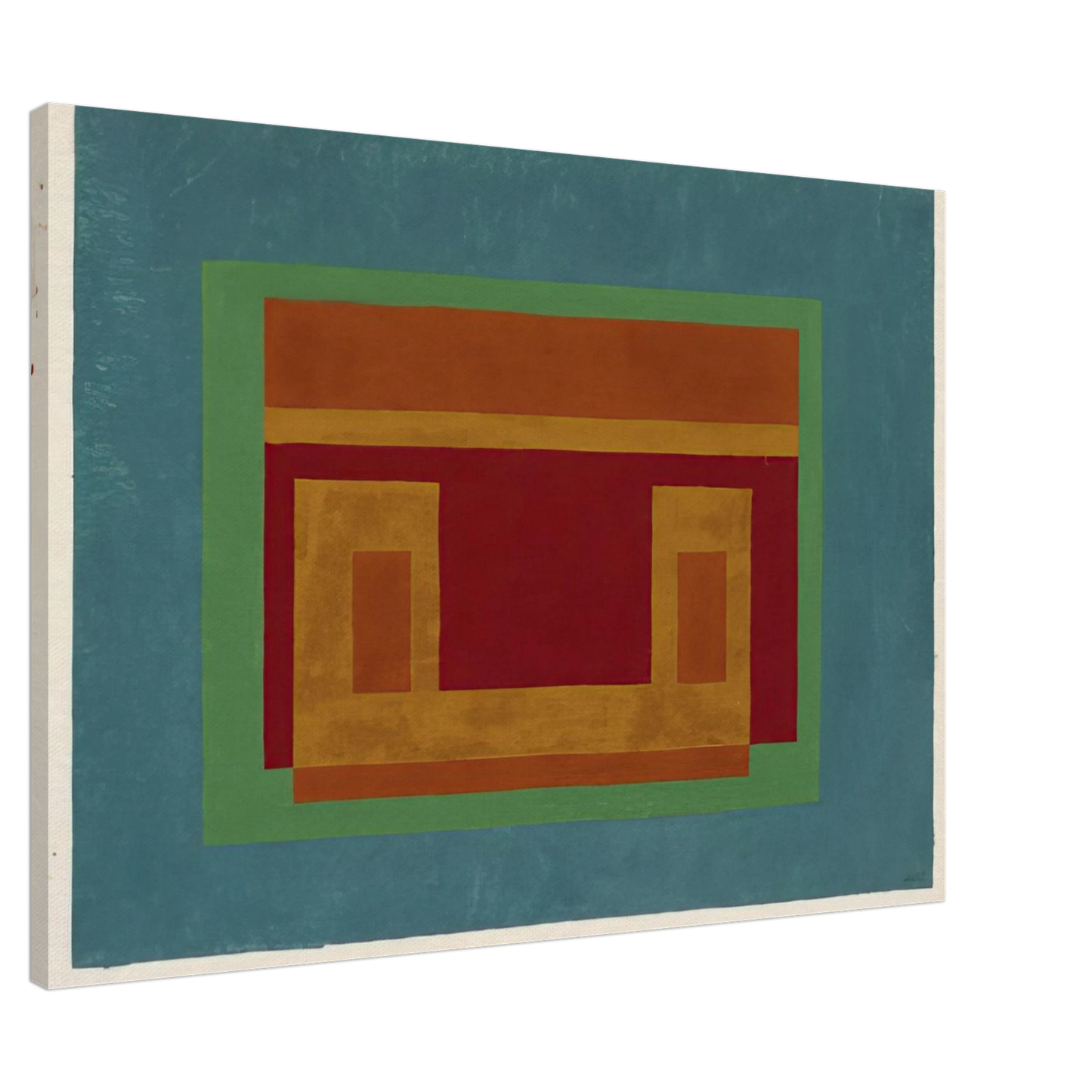 Josef Albers - VARIANT ADOBE 1947 Canvas - 20x30 cm / 8x12 inches-canvas