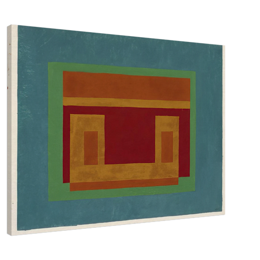 Josef Albers - VARIANT ADOBE 1947 Canvas - 20x30 cm / 8x12 inches-canvas