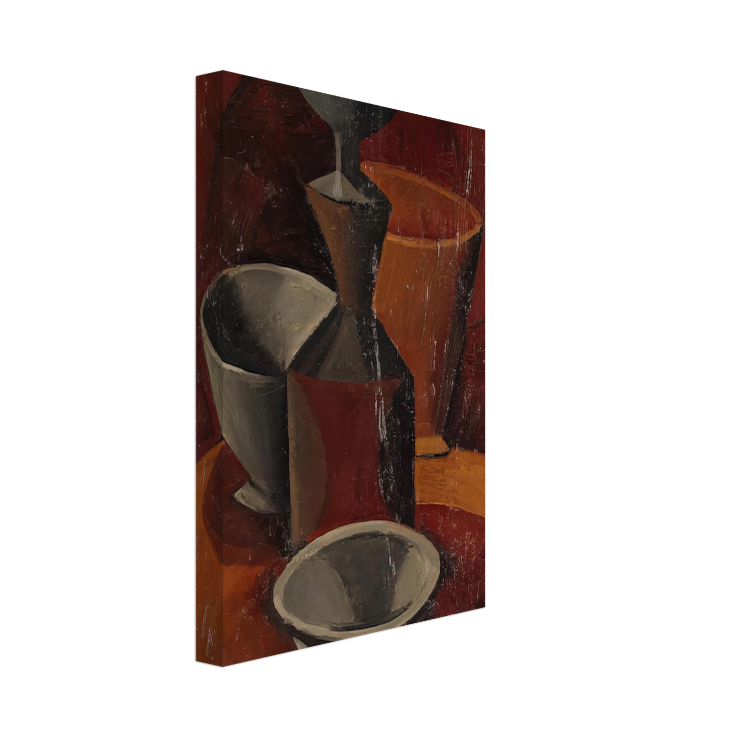 Pablo Picasso - Pitcher and Bowls - 1908 Canvas - 40x60 cm / 16x24 inches-canvas