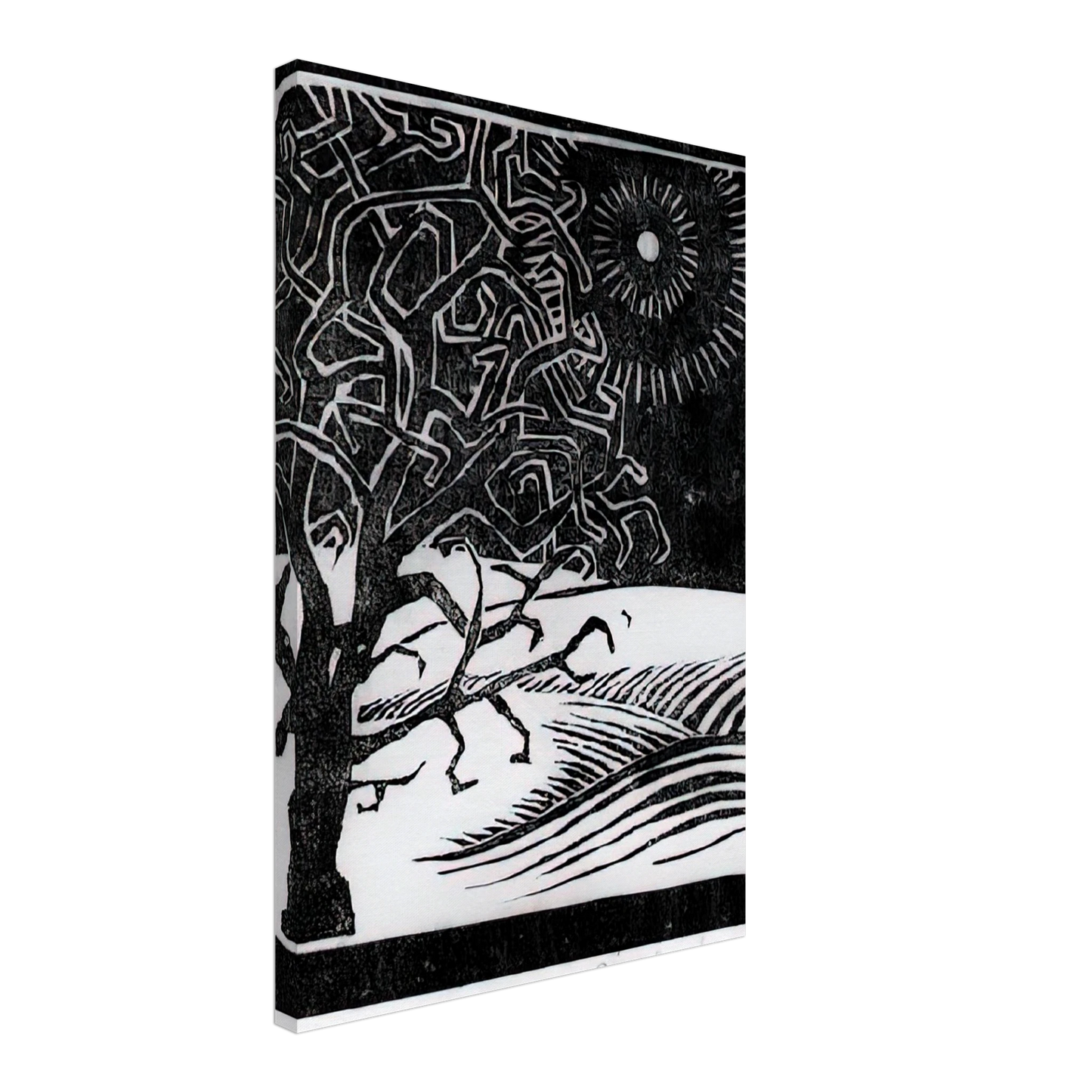 MC Escher - THE BORGER OAK Canvas - 70x100 cm / 28x40 inches-canvas