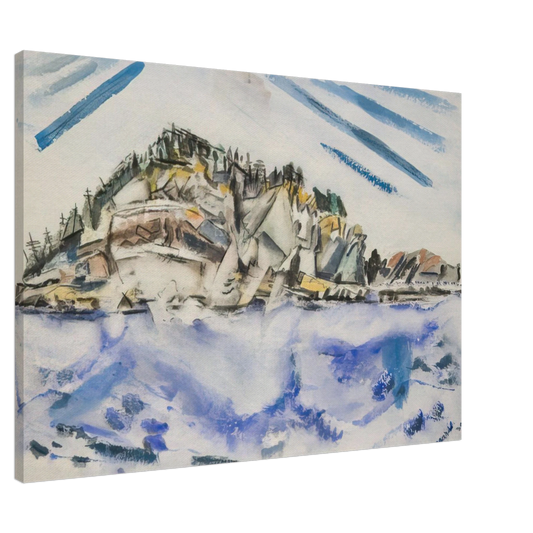 John Marin - Island Shipâ€™s Stern - 1934 Canvas - 20x30 cm / 8x12 inches-canvas