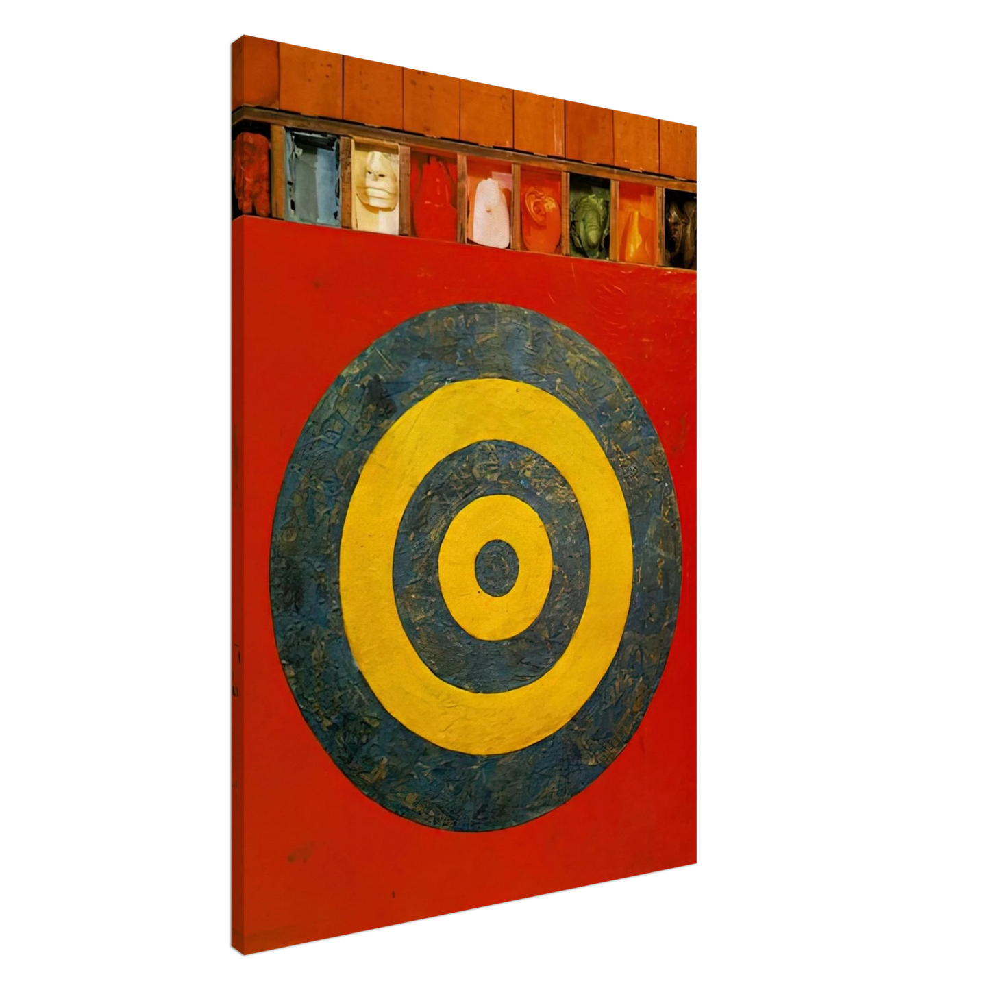 Jasper Johns - TARGET WITH PLASTER CASTS 1955 Canvas - 20x30 cm / 8x12 inches-canvas