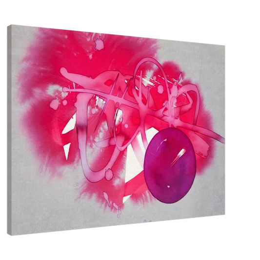 Luis Feito - UNTITLED PURPLE CIRCLE Canvas - 20x30 cm / 8x12 inches-canvas