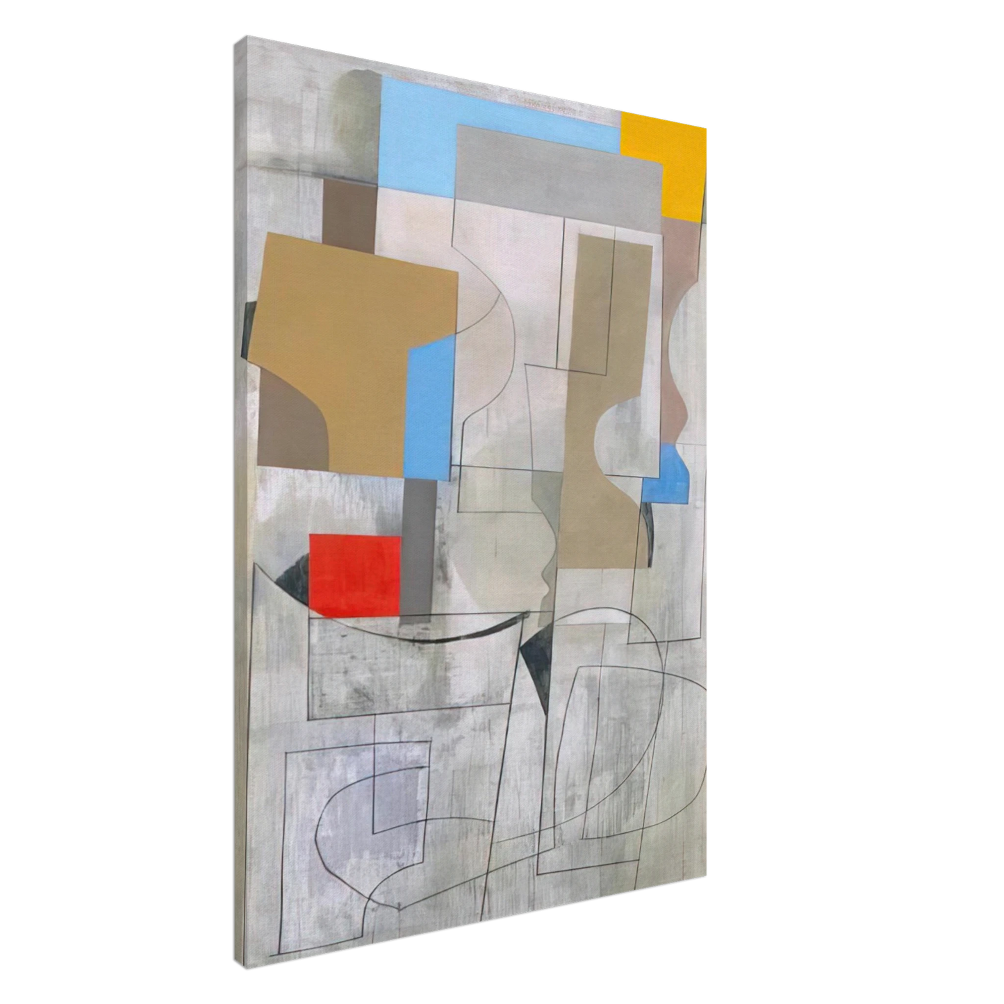 Ben Nicholson - Feb 28-53 vertical seconds - 1953 Canvas - 20x30 cm / 8x12 inches-canvas