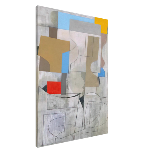 Ben Nicholson - Feb 28-53 vertical seconds - 1953 Canvas - 20x30 cm / 8x12 inches-canvas