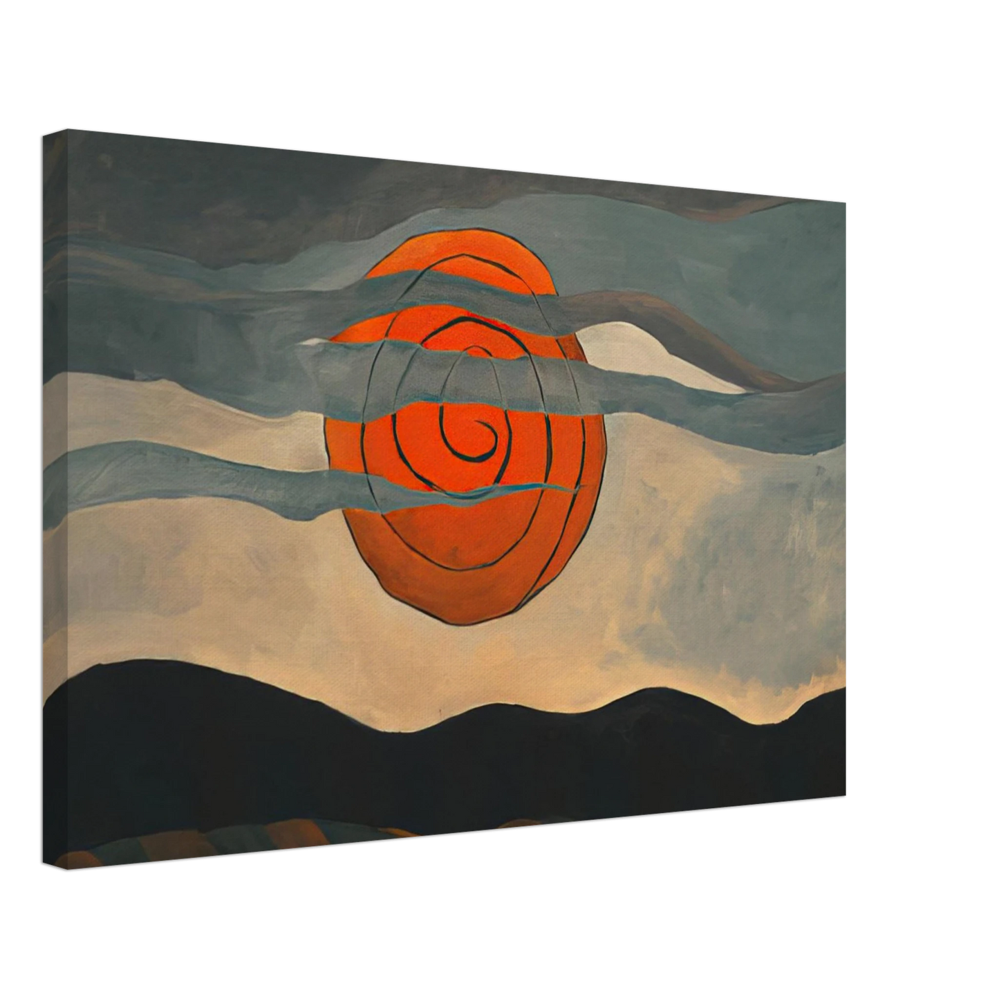 Arthur Dove - Red Sun - 1935 Canvas - 70x100 cm / 28x40 inches-canvas