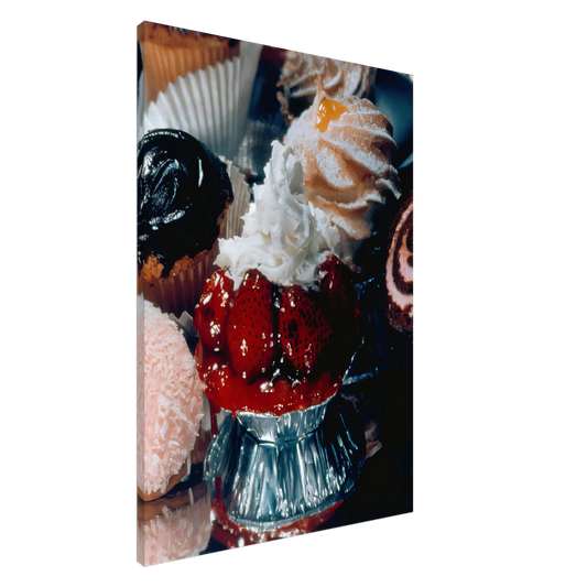 Audrey Flack - STRAWBERRY TART SUPREME 1974 Canvas - 20x30 cm / 8x12 inches-canvas