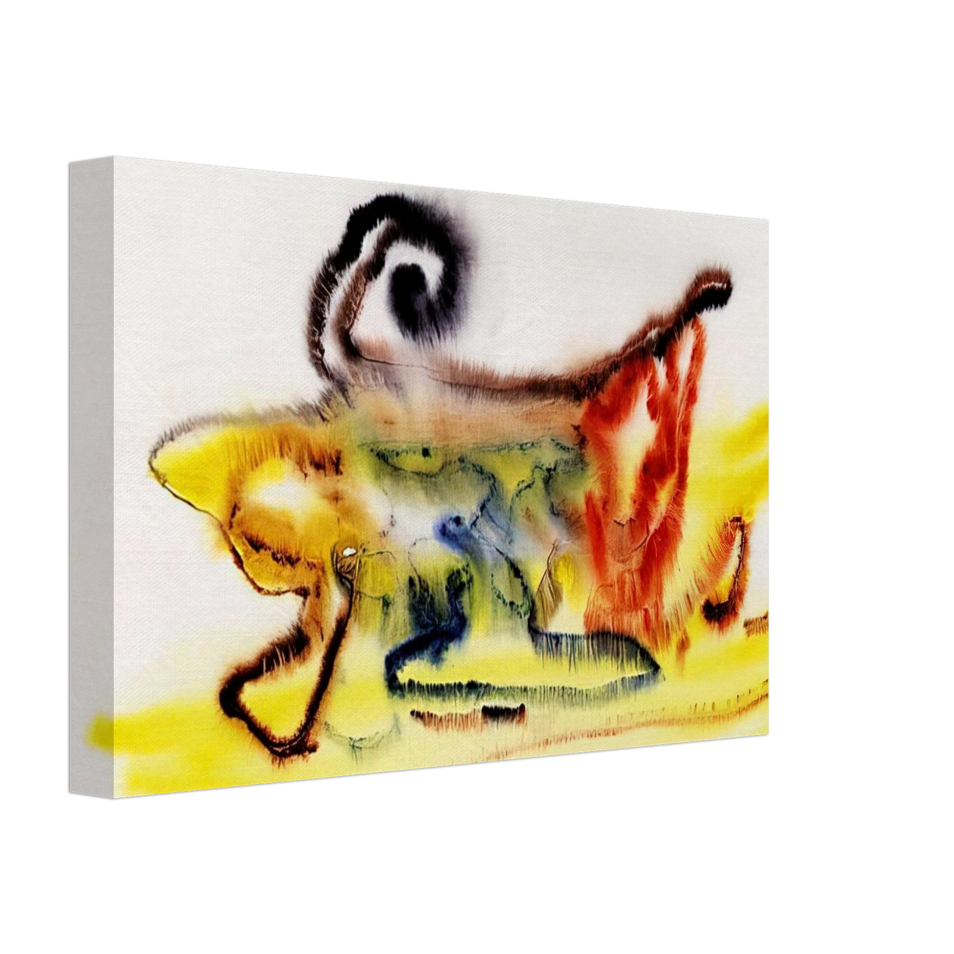 Henri Michaux - UNTITLED 1961 Canvas - 70x100 cm / 28x40 inches-canvas