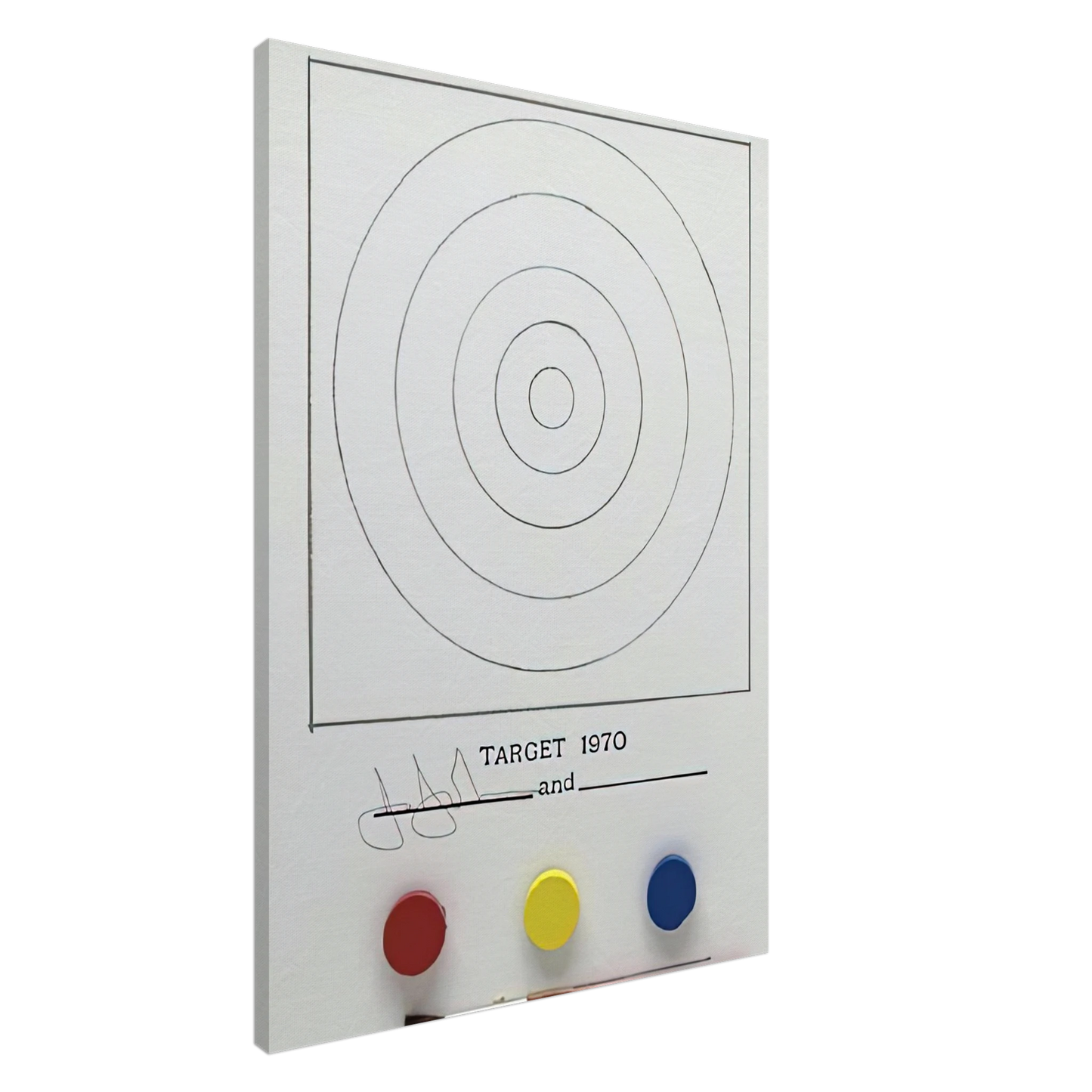 Jasper Johns - TARGET ULAE 89 Canvas - 20x30 cm / 8x12 inches-canvas