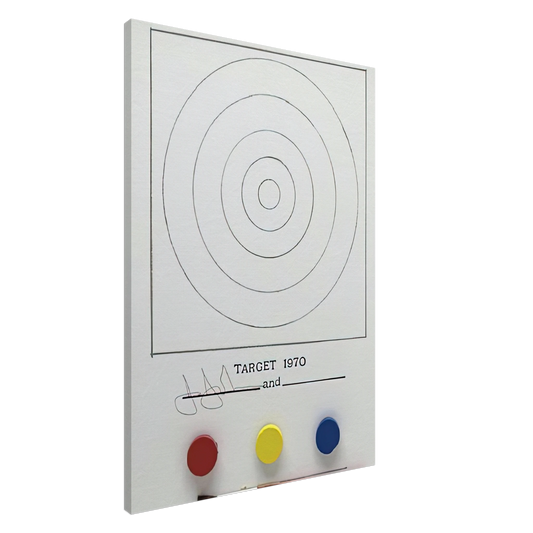 Jasper Johns - TARGET ULAE 89 Canvas - 20x30 cm / 8x12 inches-canvas