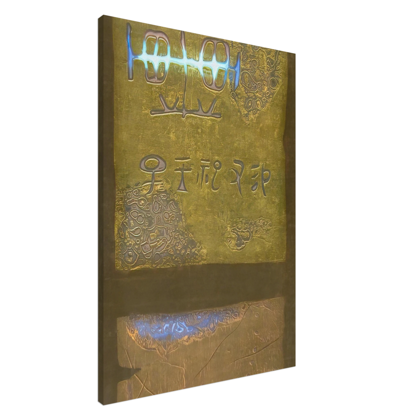 Hiroyuki Tajima - Ancient Writing - 1968 Canvas - 20x30 cm / 8x12 inches-canvas