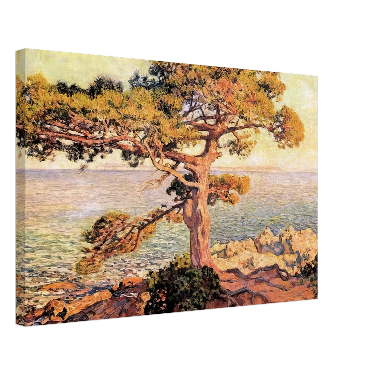 Theo van Rysselberghe - PINE BY THE MEDITERRANEAN SEA 1916 Canvas - 70x100 cm / 28x40 inches-canvas