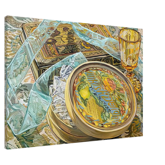 Janet Fish - TURKISH DELIGHT 2003 Canvas - 20x30 cm / 8x12 inches-canvas