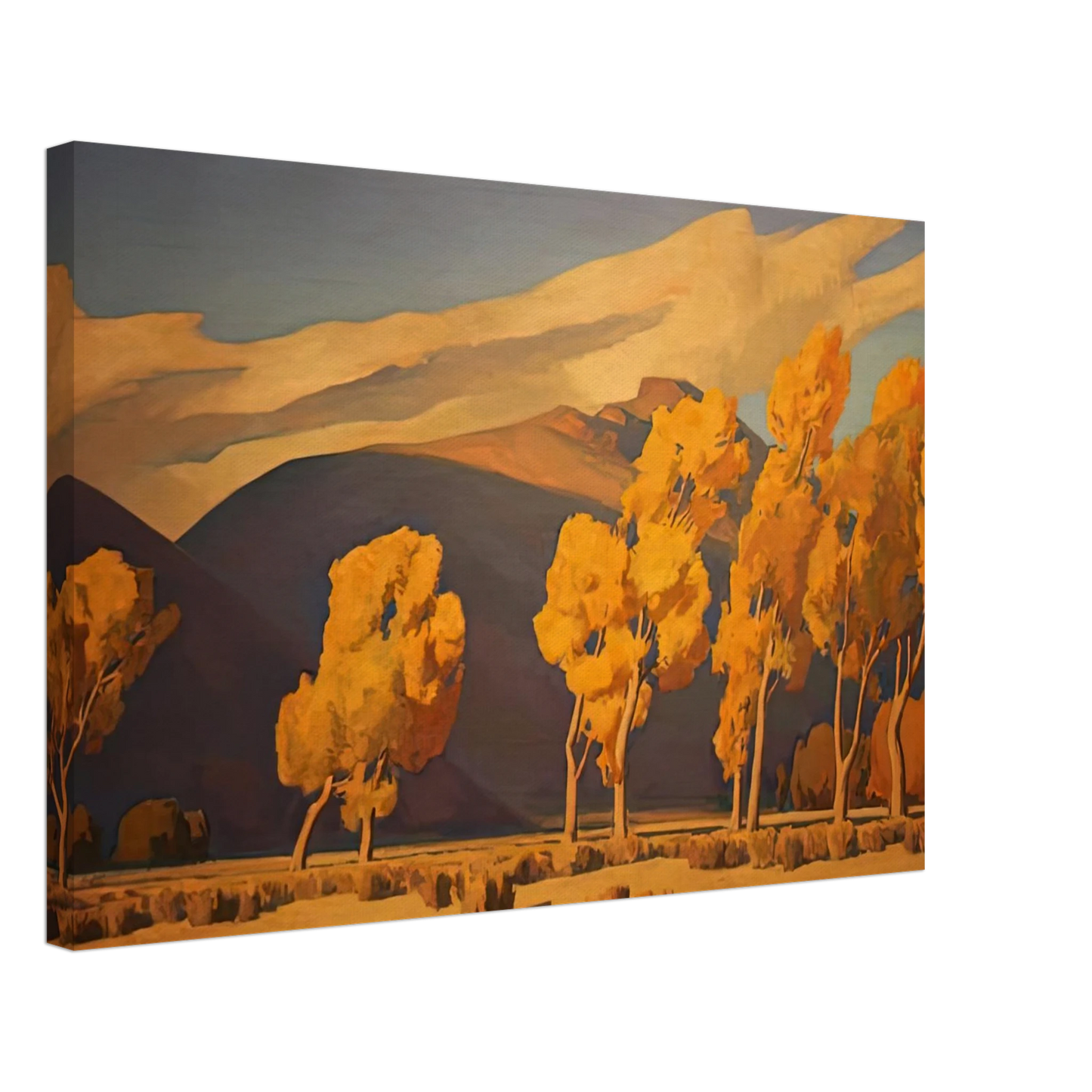 Maynard Dixon - NOVEMBER IN NEVADA 1935 Canvas - 40x60 cm / 16x24 inches-canvas
