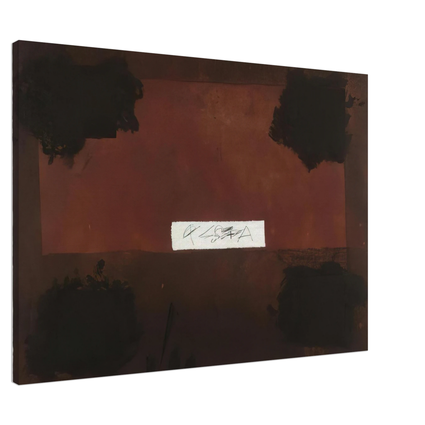 Antoni Tapies - PASTED CLOTH 1976 Canvas - 20x30 cm / 8x12 inches-canvas