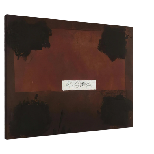 Antoni Tapies - PASTED CLOTH 1976 Canvas - 20x30 cm / 8x12 inches-canvas