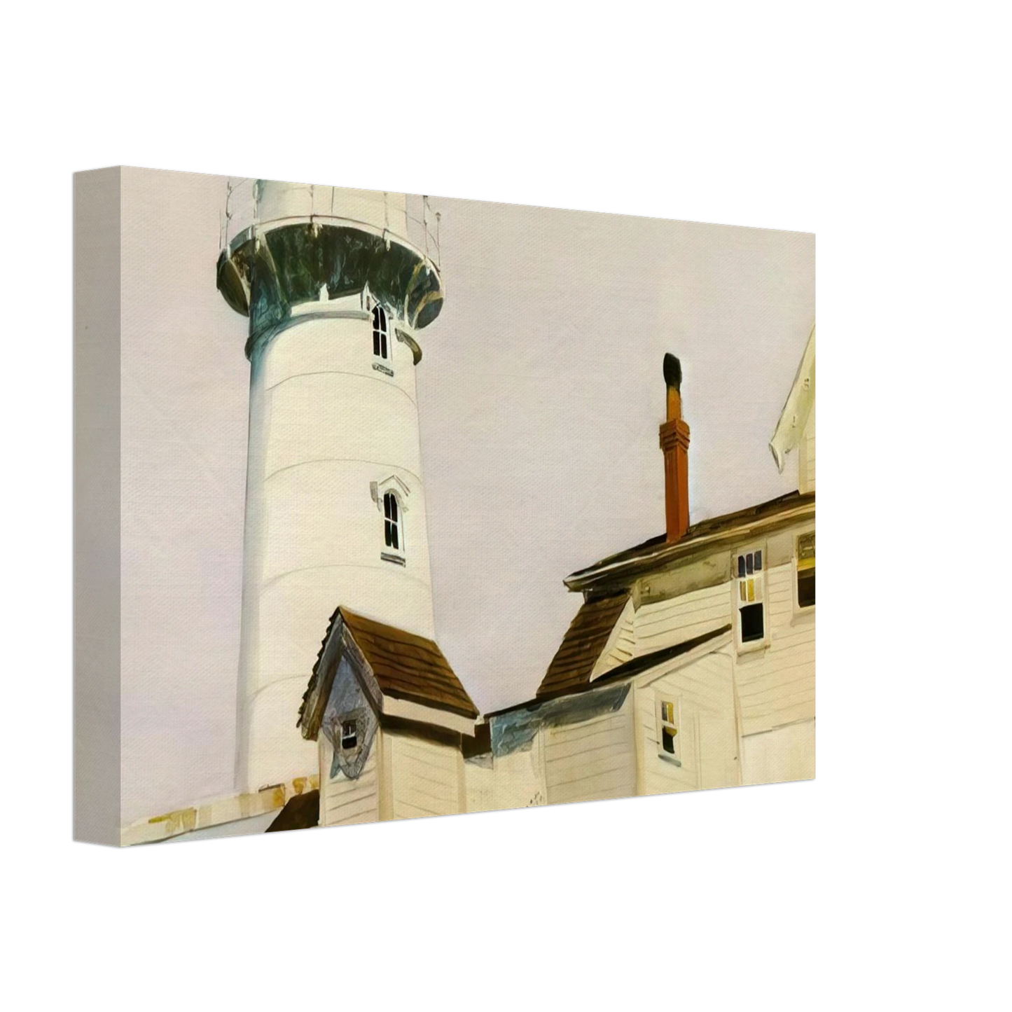 Edward Hopper - Light at Two lights Canvas - 40x60 cm / 16x24 inches-canvas