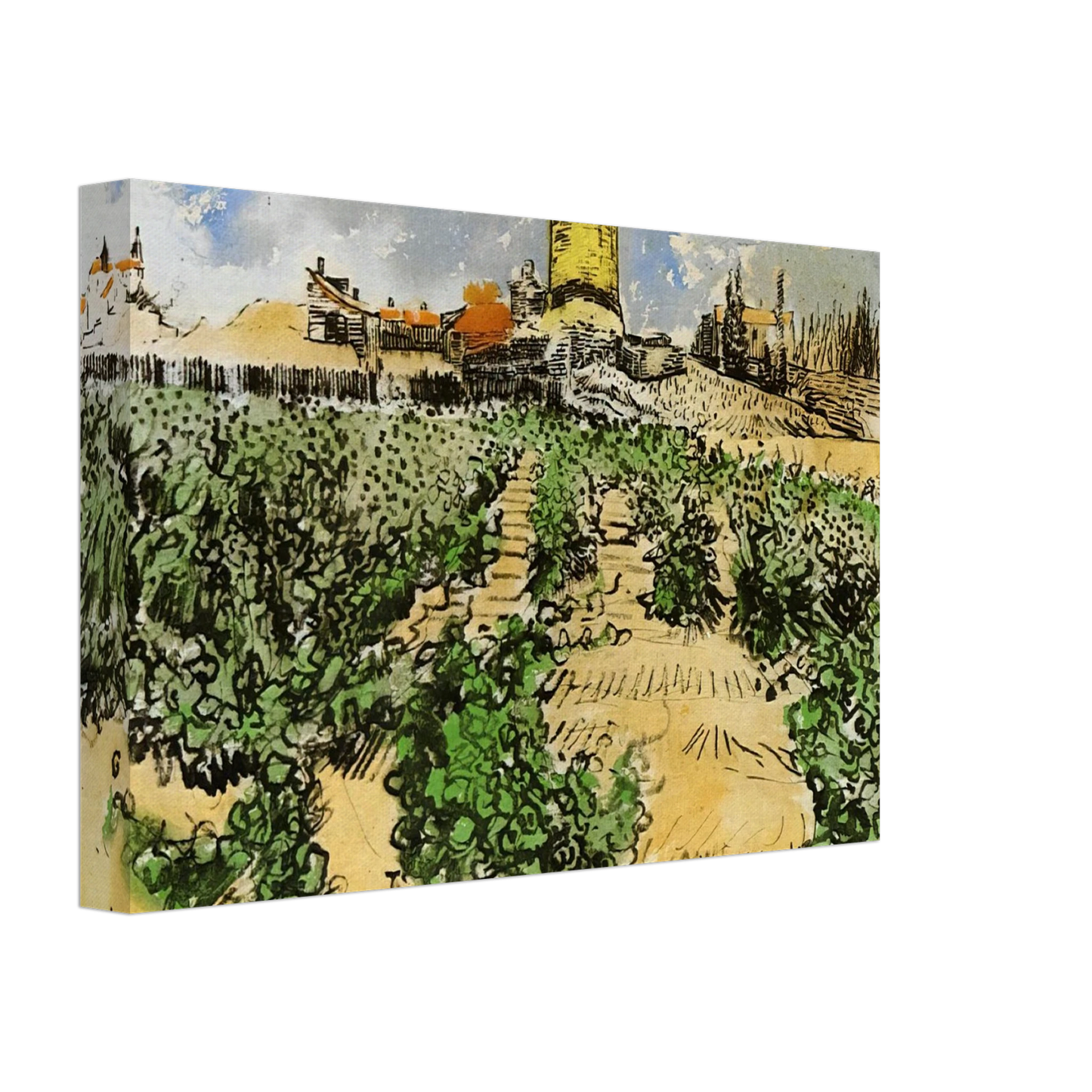 Vincent van Gogh - The Mill of Alphonse Daudet at Fontevieille Canvas - 40x60 cm / 16x24 inches-canvas