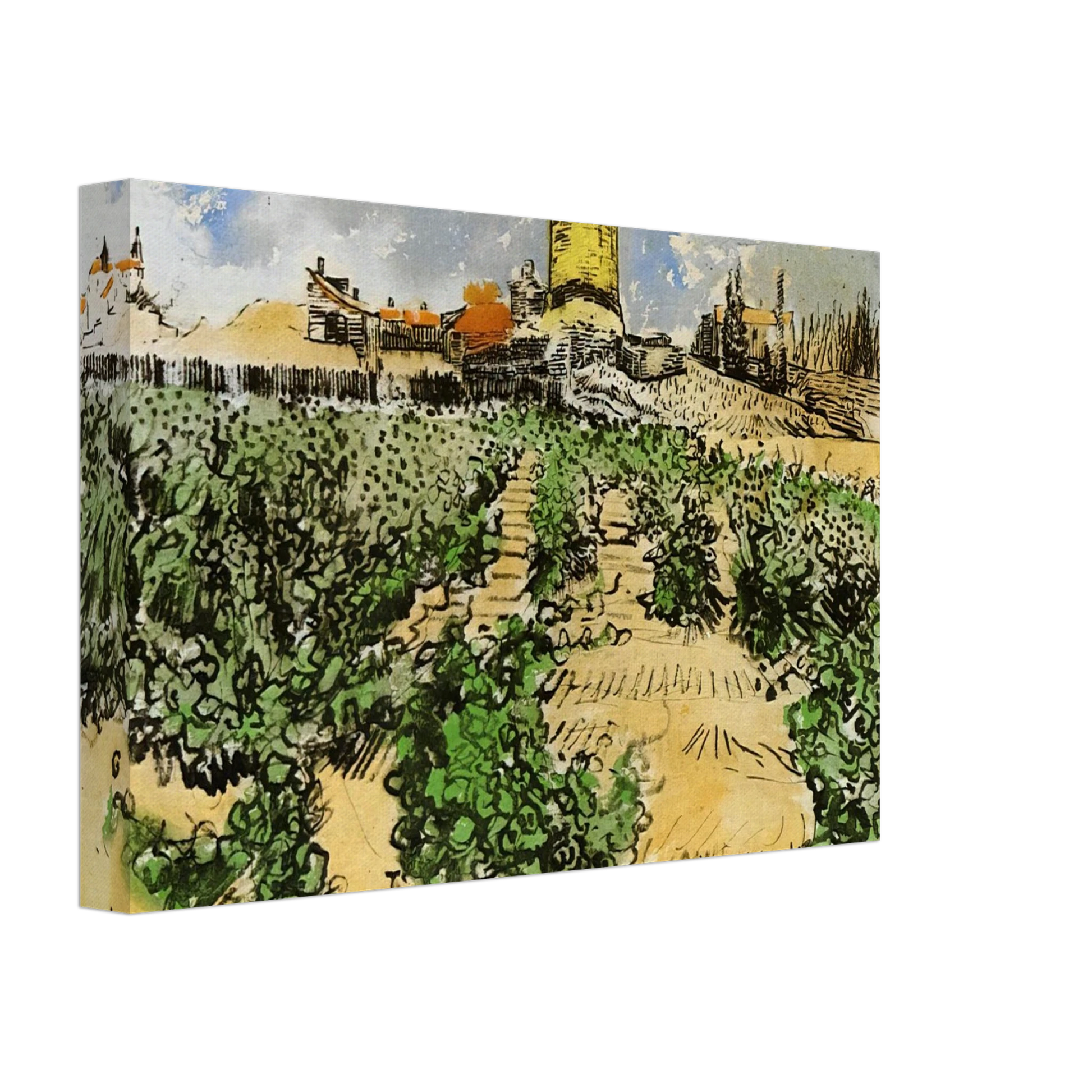 Vincent van Gogh - The Mill of Alphonse Daudet at Fontevieille Canvas - 40x60 cm / 16x24 inches-canvas