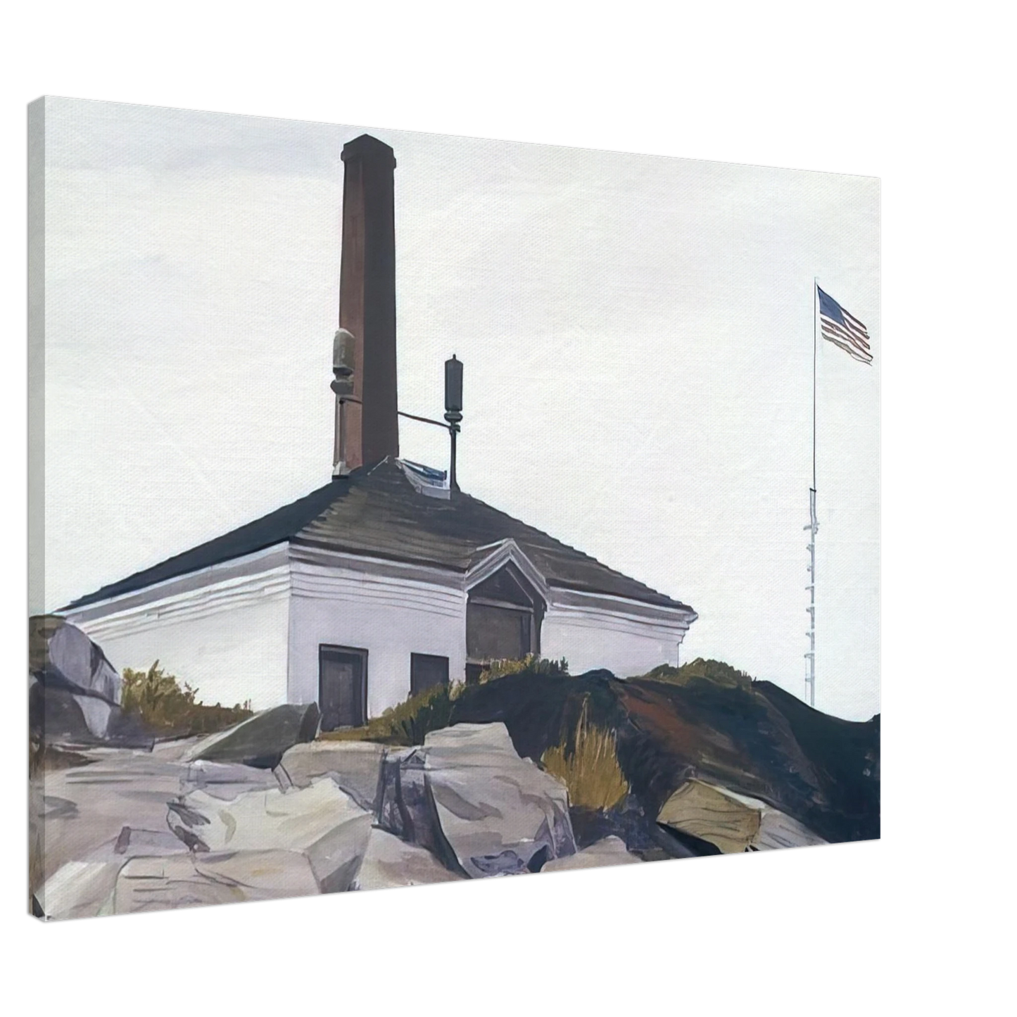 Edward Hopper - House of the Foghorn, I Canvas - 20x30 cm / 8x12 inches-canvas