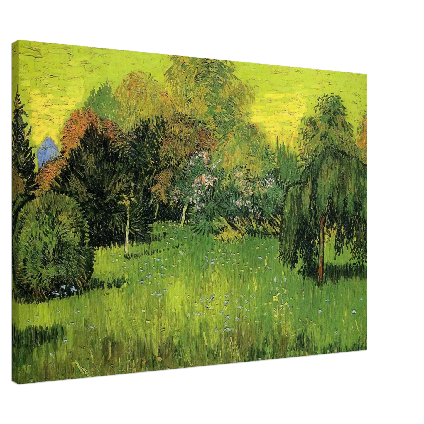 Vincent van Gogh - Public Park with Weeping Willow The Poet s Garden I Canvas - 20x30 cm / 8x12 inches-canvas