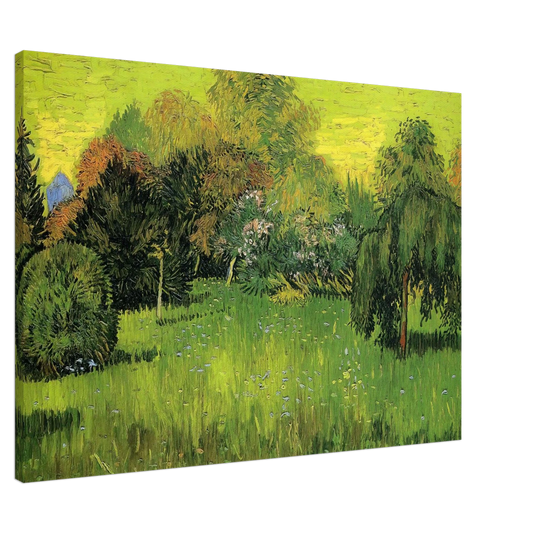 Vincent van Gogh - Public Park with Weeping Willow The Poet s Garden I Canvas - 20x30 cm / 8x12 inches-canvas