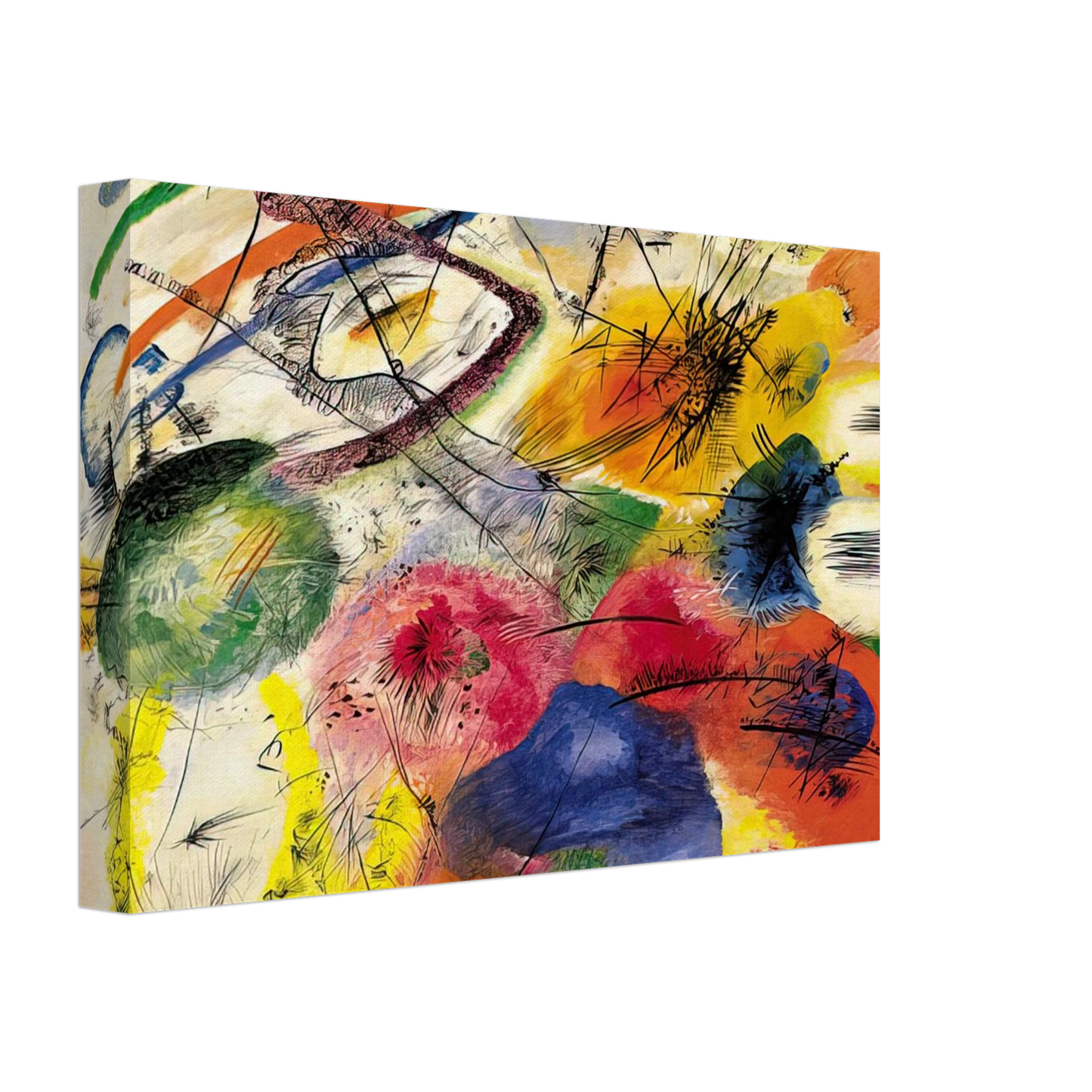 Wassily Kandinsky - BLACK STROKES I 1913 Canvas - 40x60 cm / 16x24 inches-canvas