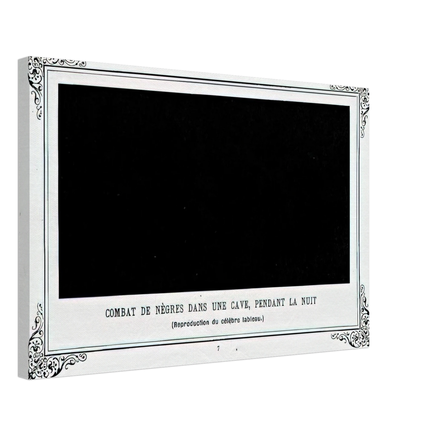 Alphonse Allais - Negroes Fighting in a Tunnel by Night Canvas - 70x100 cm / 28x40 inches-canvas