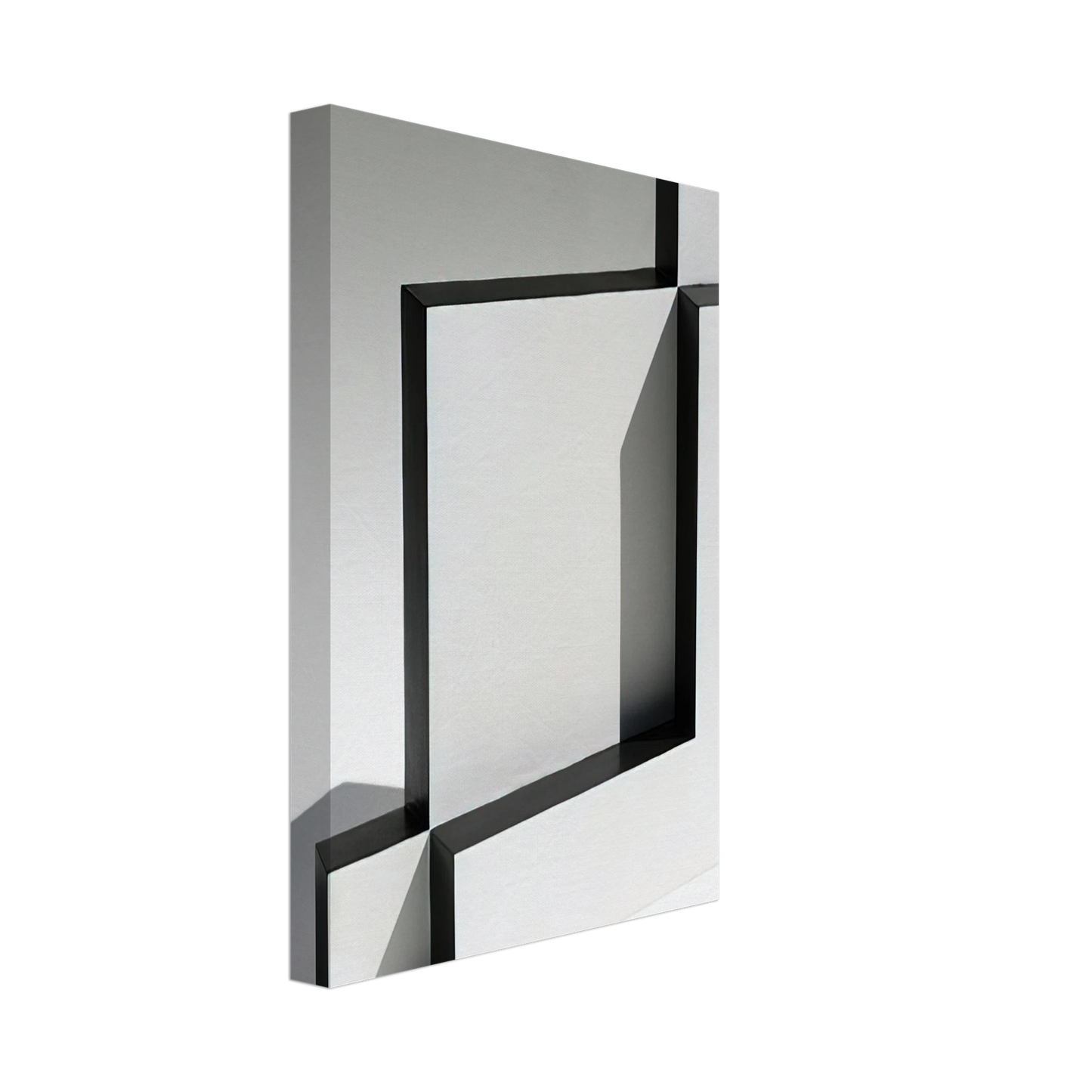 Lygia Pape - White and Black Sculpture - 1965 Canvas - 40x60 cm / 16x24 inches-canvas