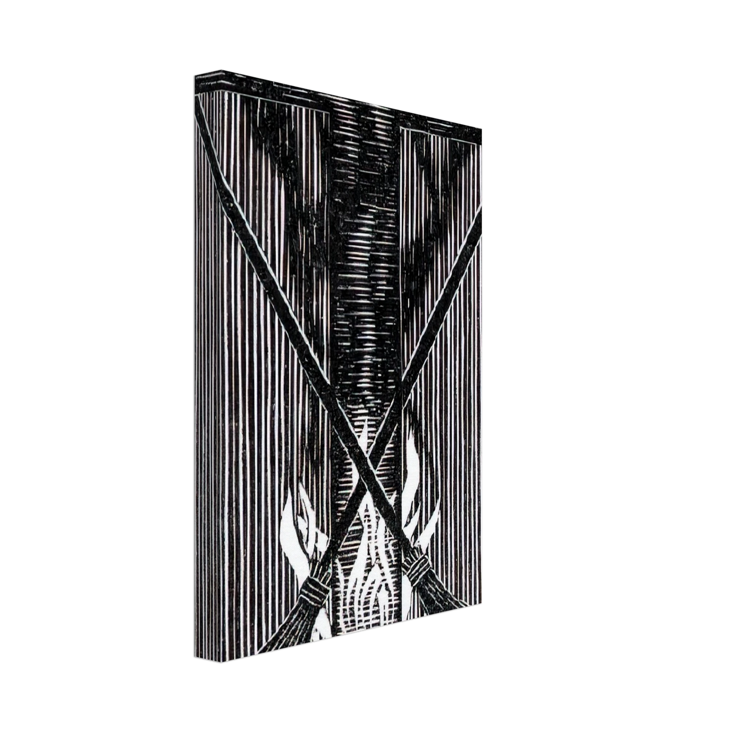 MC Escher - INITIAL T Canvas - 40x60 cm / 16x24 inches-canvas