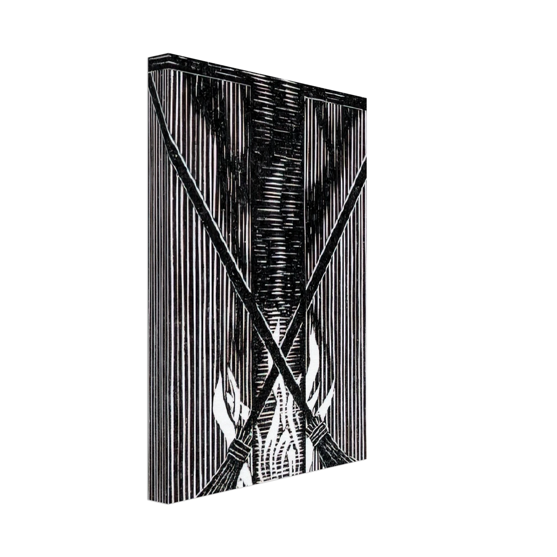 MC Escher - INITIAL T Canvas - 40x60 cm / 16x24 inches-canvas