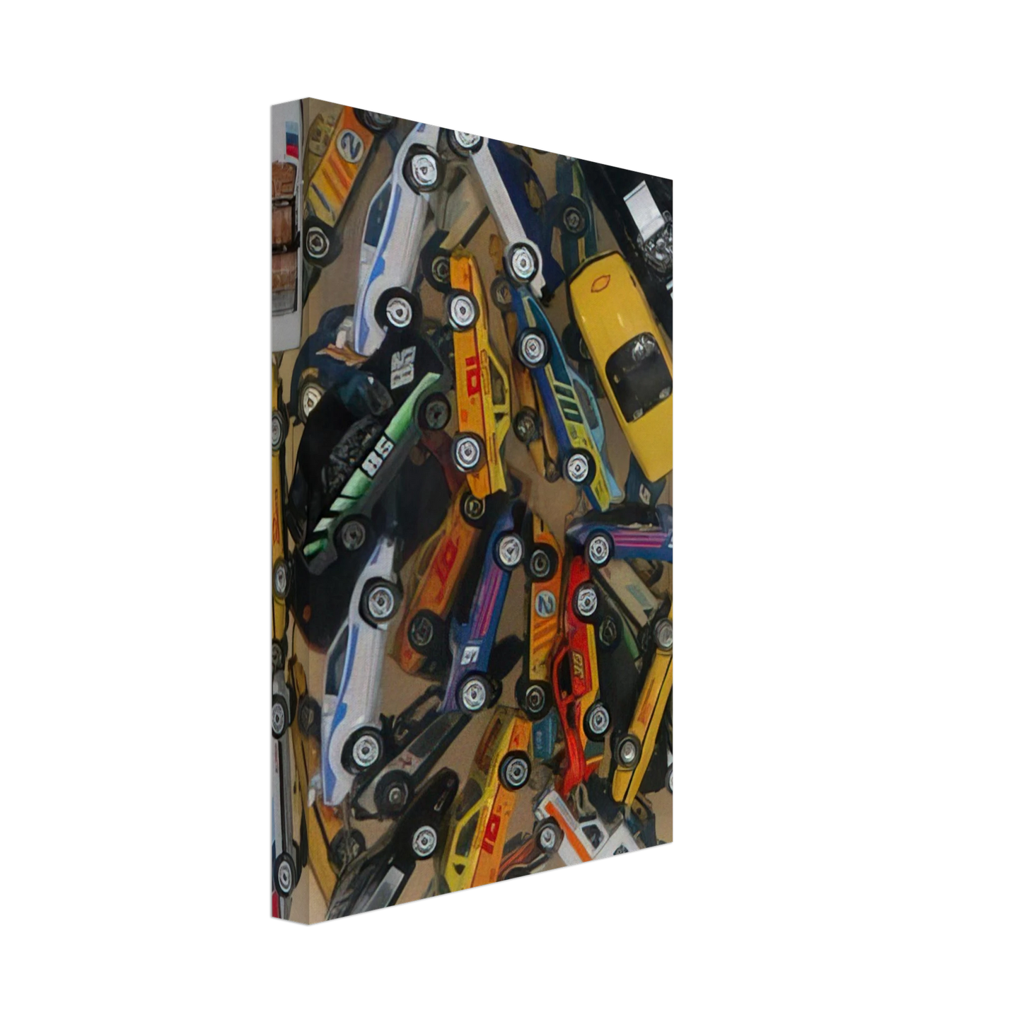Arman - Car Accumulation Matchbox Cars - 1985 Canvas - 40x60 cm / 16x24 inches-canvas
