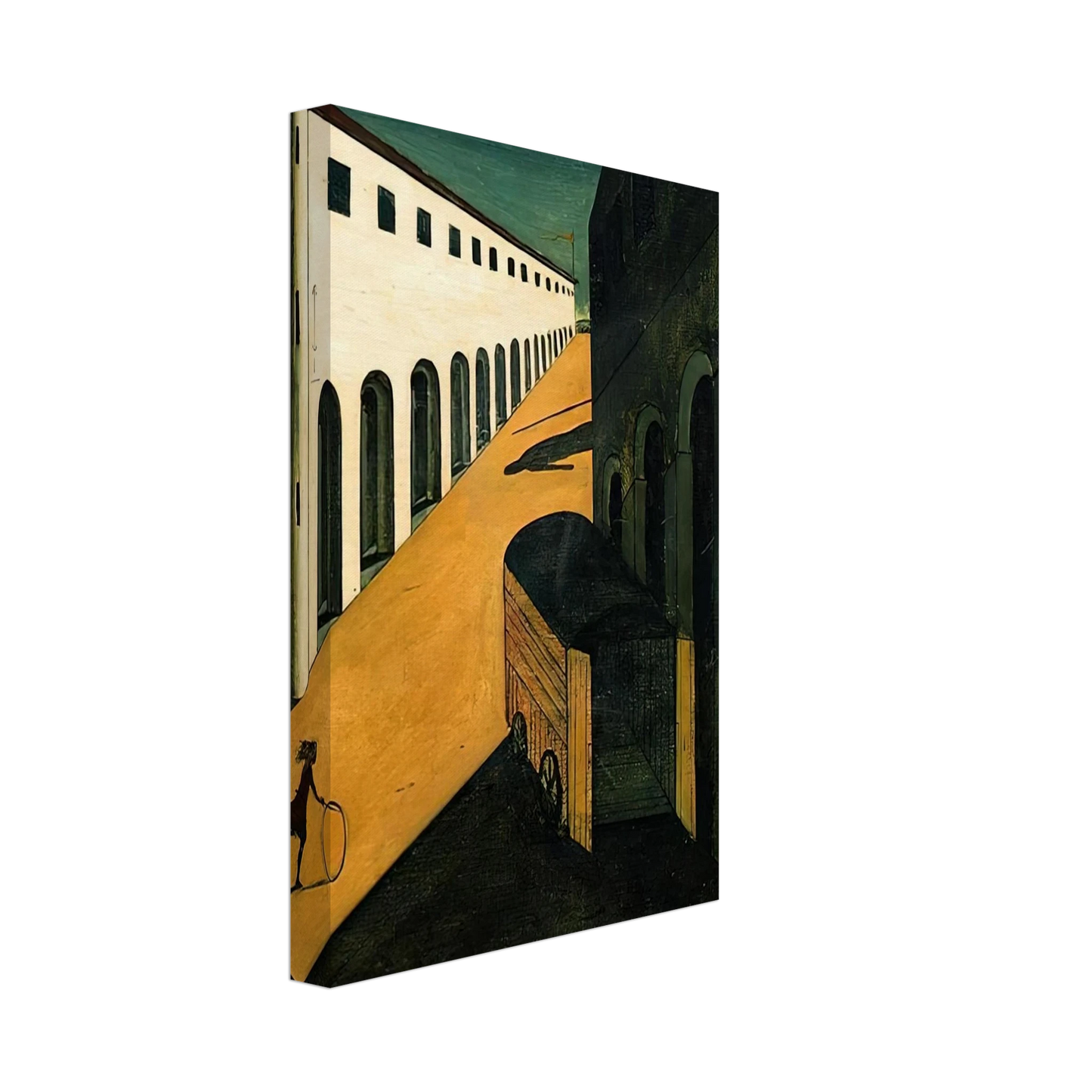 Giorgio de Chirico - MYSTERY AND MELANCHOLY OF A STREET 1914 Canvas - 70x100 cm / 28x40 inches-canvas