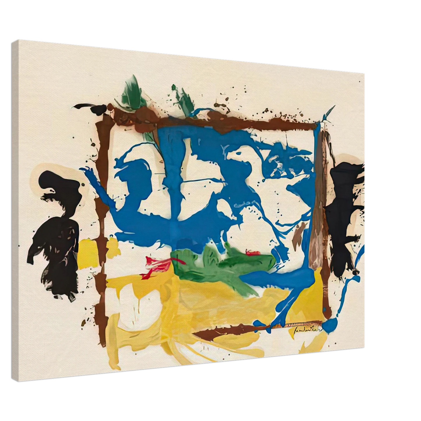 Helen Frankenthaler - Swan Lake I, 1961- Canvas - 20x30 cm / 8x12 inches-canvas