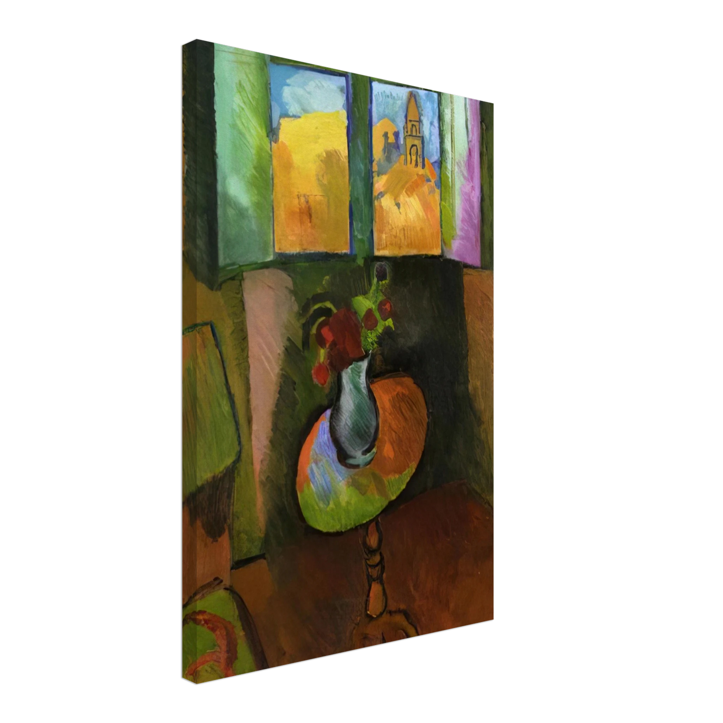 Raoul Dufy - PEDISTAL TABLE RUE SEGUIER 1909 Canvas - 40x60 cm / 16x24 inches-canvas