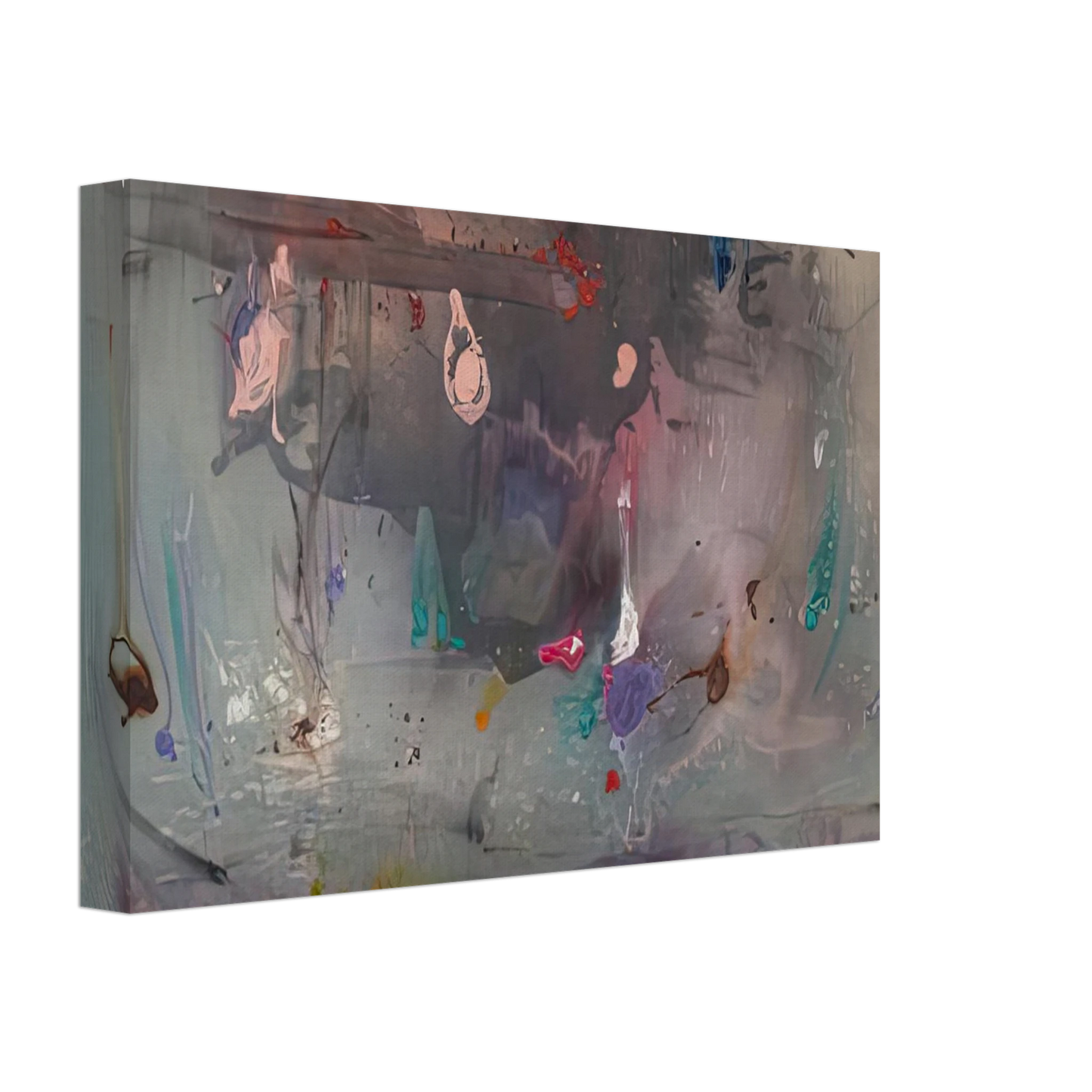 Helen Frankenthaler - Grey Fireworks, 1982- Canvas - 40x60 cm / 16x24 inches-canvas