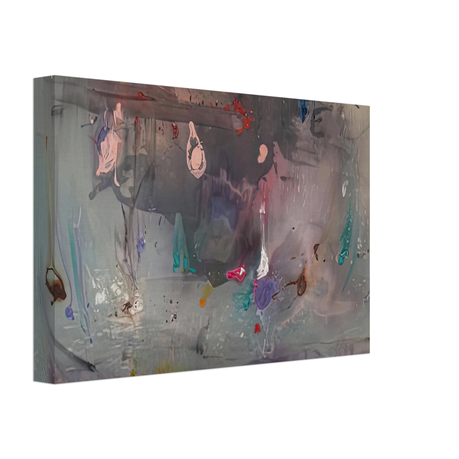 Helen Frankenthaler - Grey Fireworks, 1982- Canvas - 40x60 cm / 16x24 inches-canvas