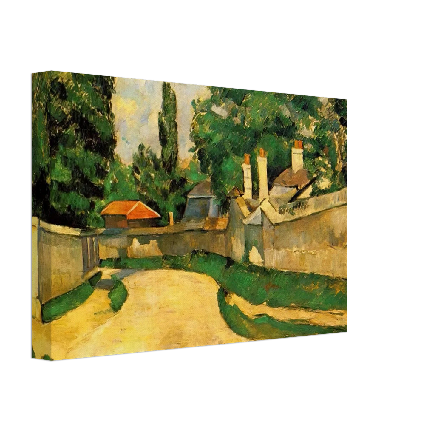 Paul Cezanne - Houses Along a Road Canvas - 70x100 cm / 28x40 inches-canvas